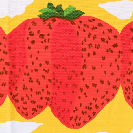 マリメッコ marimekko　＜Mansikkavuoret＞キャンバス・ファブリック（イエロー）65×78cm　日本未入荷