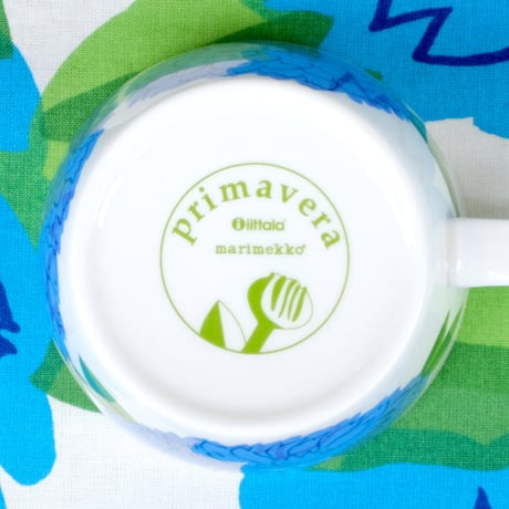 イッタラ Iittala × マリメッコ marimekko　＜Primavera＞カップ＆ソーサー（フィニッシュブルー）
