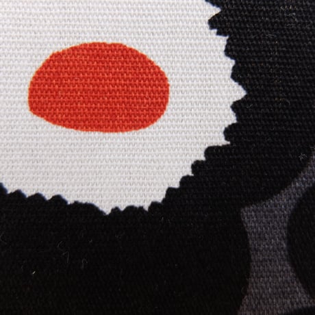 マリメッコ marimekko　＜Mini Unikko＞コーティング・コットン・ファブリック（グレー×ブラック×レッド）50×77cm　日本未入荷