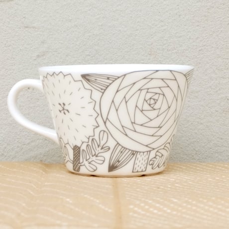 グスタフスベリ Gustavsberg X 鹿児島睦　アプリール　コーヒーカップ＆ソーサー（モノクロ）新品