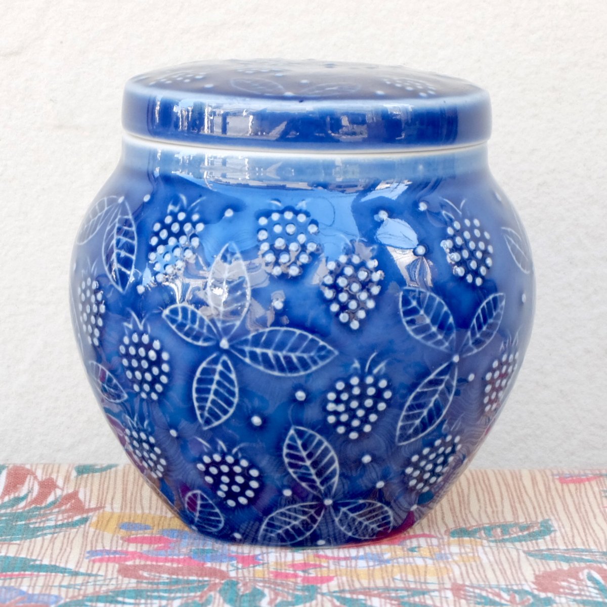 ARABIA アラビア キャンディーポット（ブルー）(a) | chuffy