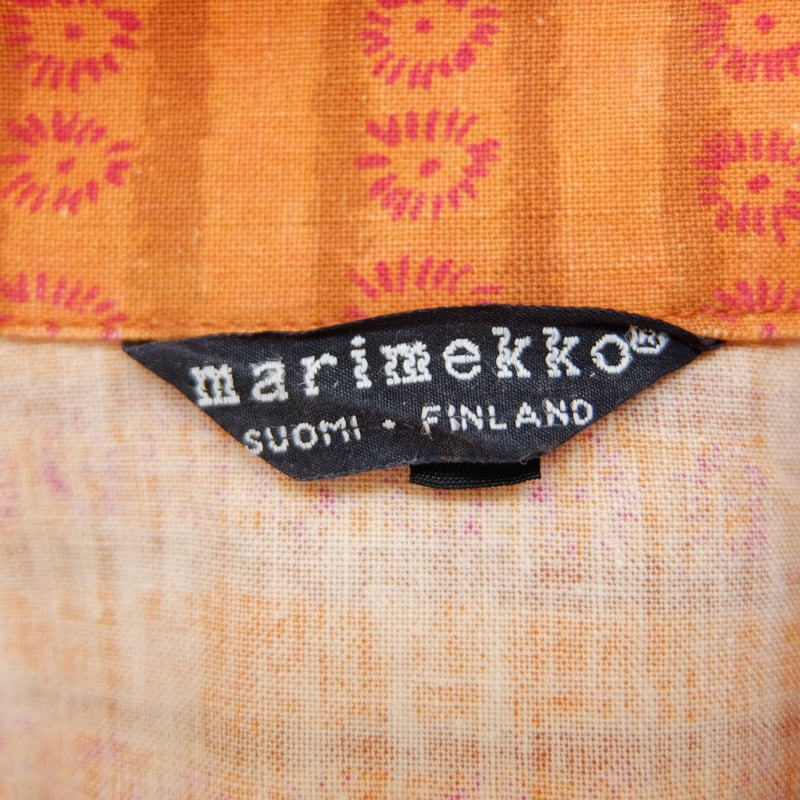 マリメッコ marimekko ヴィンテージ シャツワンピース（オレンジ