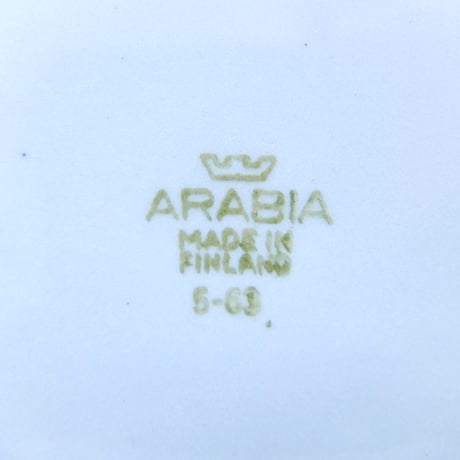 ARABIA アラビア　ストックマン100周年記念限定　プレート(S)（ブルーグレー）