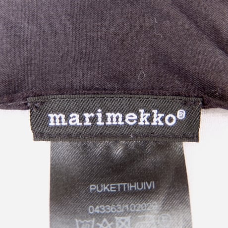 マリメッコ marimekko　＜Puketti＞ヴィンテージ・スカーフ（ブラック）廃盤