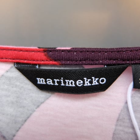 マリメッコ marimekko　＜Pieni Unikko＞七分袖ワンピース（ピンク）大きなサイズ