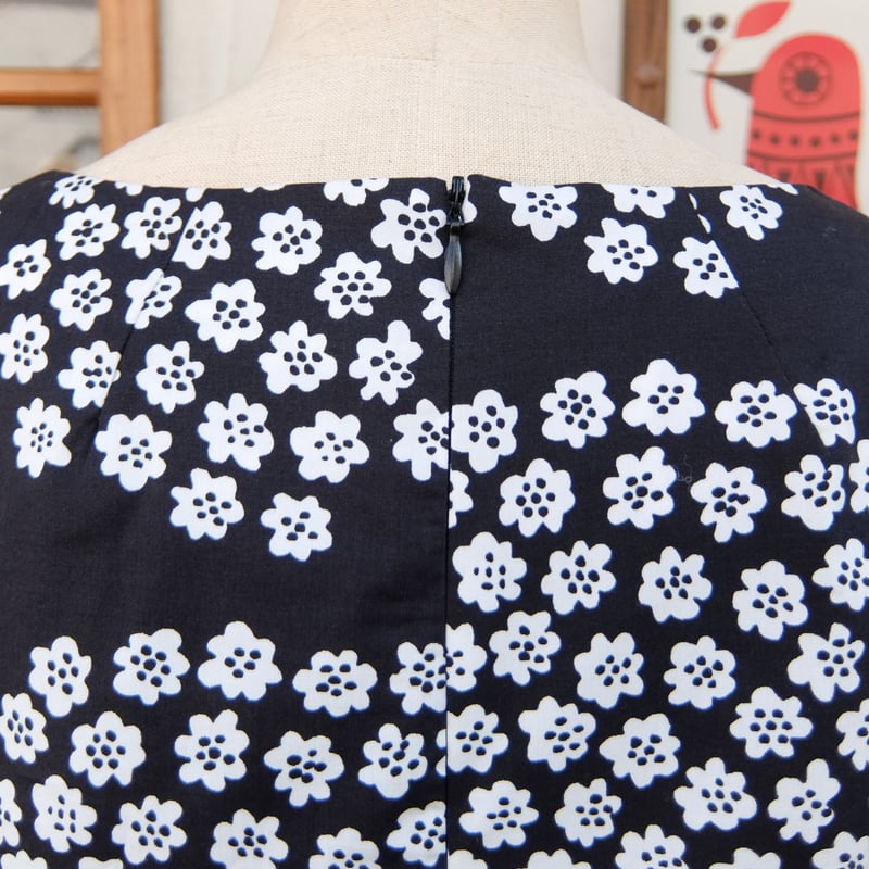 マリメッコ marimekko <Puketti>七分袖ワンピース(ブラック マリメッコ marimekko <Puketti>七分袖ワンピース(ブラック