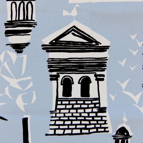 マリメッコ marimekko　＜Helsinki＞キャンバス・ファブリック（水色）50×79cm　日本未入荷