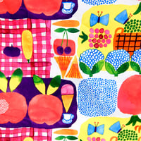 マリメッコ marimekko ＜Karkulaiset＞ファブリック（イエロー）50cm 廃