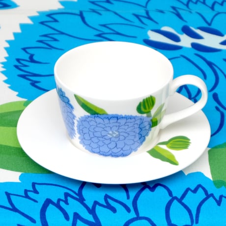 イッタラ Iittala × マリメッコ marimekko　＜Primavera＞カップ＆ソーサー（フィニッシュブルー）