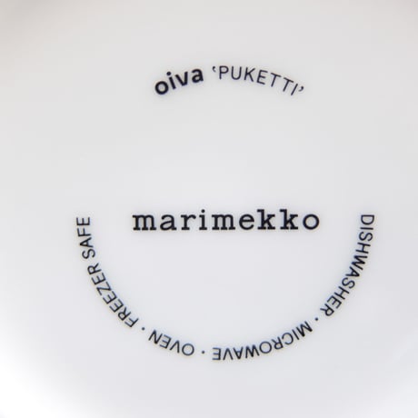 マリメッコ marimekko　＜Puketti＞ボウル（ホワイト×レッド）