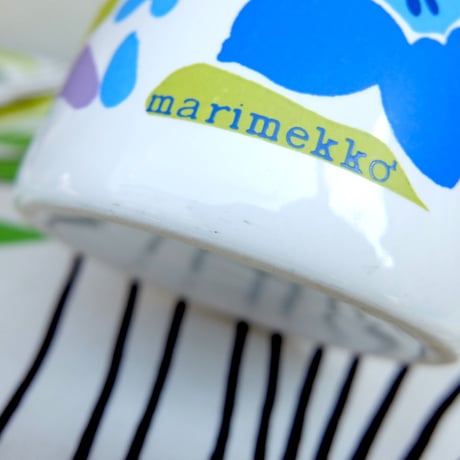 マリメッコ marimekko　OLDマグカップ（ブルー花）