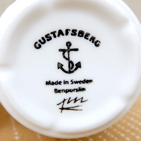グスタフスベリ Gustavsberg X 鹿児島睦　アプリール　コーヒーカップ＆ソーサー（モノクロ）新品