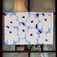 マリメッコ marimekko　＜Pieni Unikko＞ファブリック（水色×オフホワイト×パステルピンク）49×73cm　廃盤