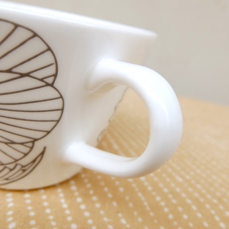 グスタフスベリ Gustavsberg X 鹿児島睦　アプリール　コーヒーカップ＆ソーサー（モノクロ）新品