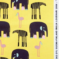 マリメッコ marimekko　＜Karkulaiset＞ファブリック（イエロー）50cm　廃番