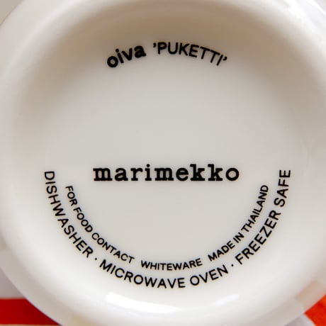 マリメッコ marimekko　＜Puketti＞コーヒーカップ2個セット（ライトブルー）日本限定