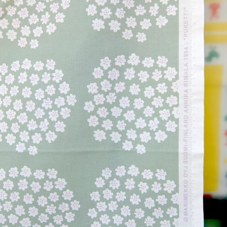 マリメッコ marimekko　＜Puketti＞ファブリック（グリーン）50cm　日本限定