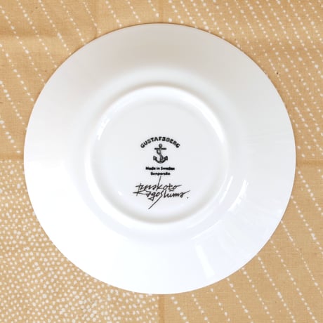 グスタフスベリ Gustavsberg X 鹿児島睦　ジュニ　カップ＆ソーサー（モノクロ）新品