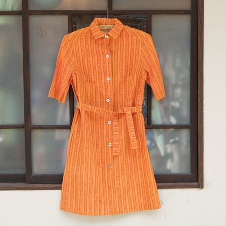 マリメッコ marimekko　ヴィンテージ　シャツワンピース（オレンジ）