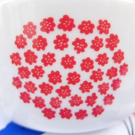 マリメッコ marimekko　＜Puketti＞ボウル（ホワイト×レッド）