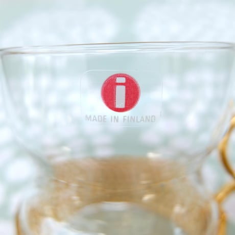 イッタラ Iittala　ツァイッカ　ホルダー付きグラス（クリア×ゴールド）