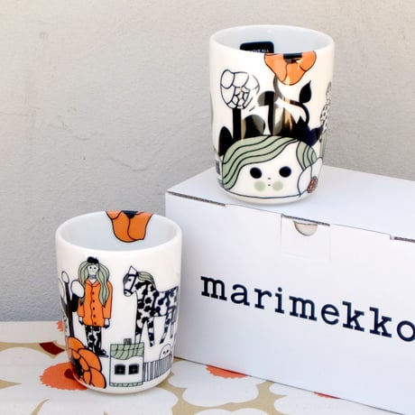 マリメッコ marimekko　＜Marikyla＞トールカップ2個セット