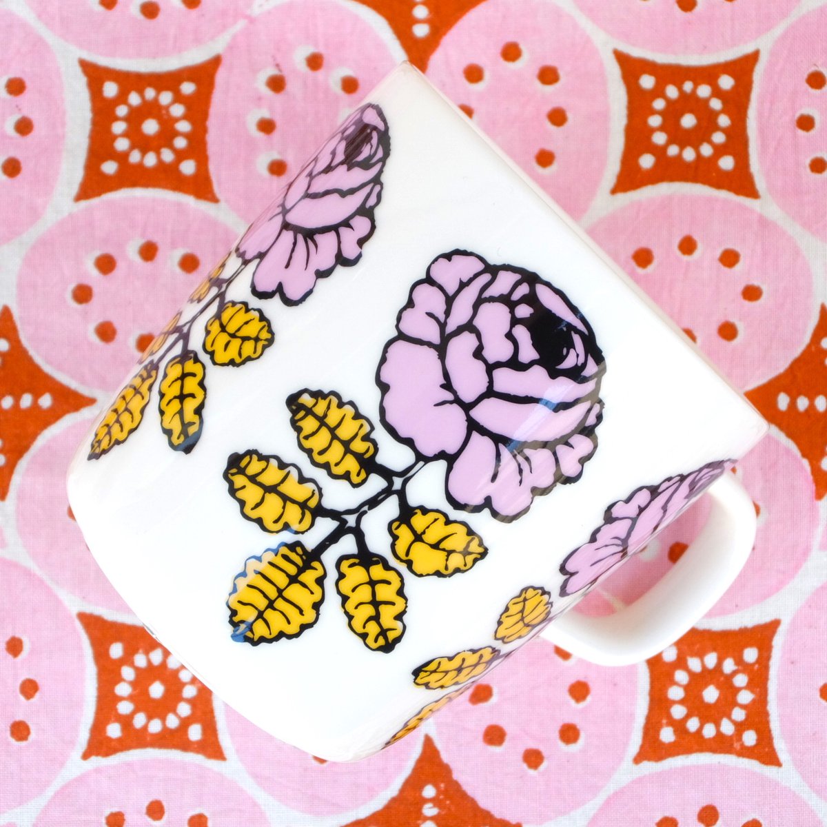 マリメッコ marimekko ＜Vihkiruusu＞マグカップ400ml（スモーキー