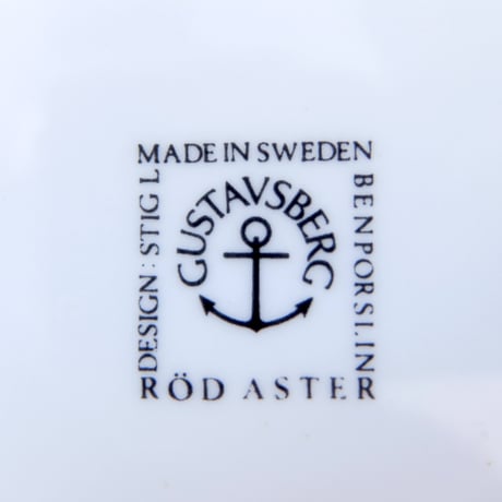 スティグ・リンドベリ Stig Lindberg　レッドアスター　プレート(S)　レア