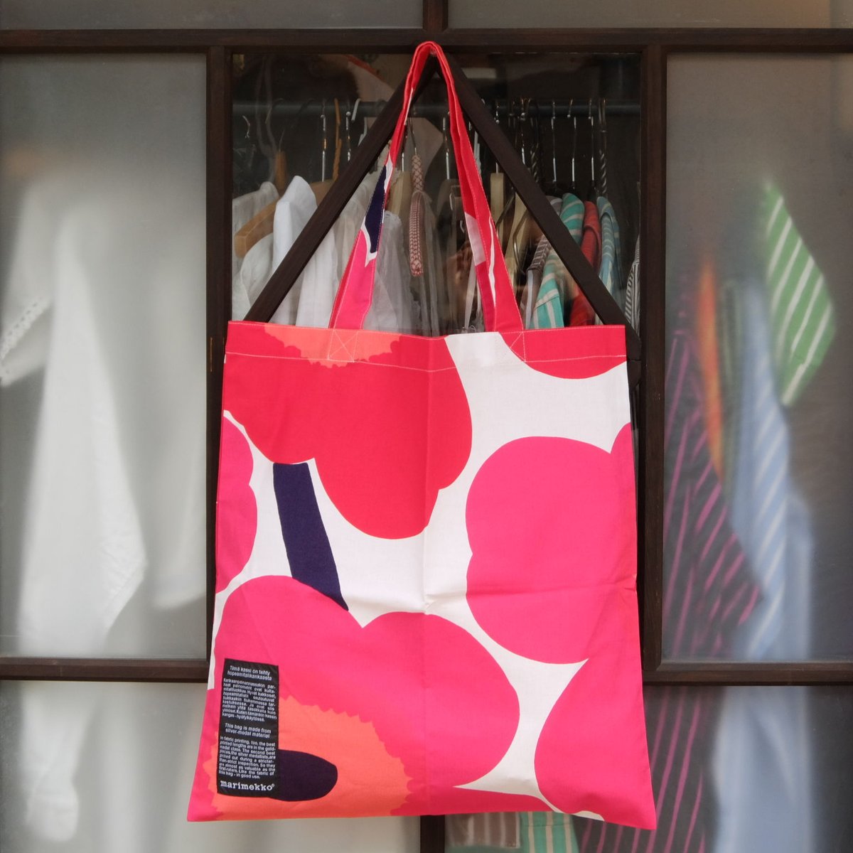 マリメッコ marimekko　日本未入荷　シルバーメダル　ファブリックバッグ　新品