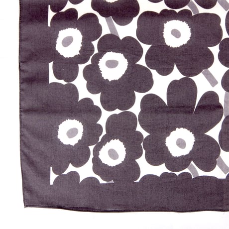 マリメッコ marimekko　＜Unikko＞ヴィンテージ・スカーフ（ネイビー）廃盤