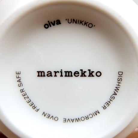 マリメッコ marimekko　＜Unikko＞マグカップ（ライトグレー×ホワイト）