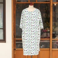 マリメッコ marimekko ＜Pieni Unikko＞七分袖ワンピース（オフ