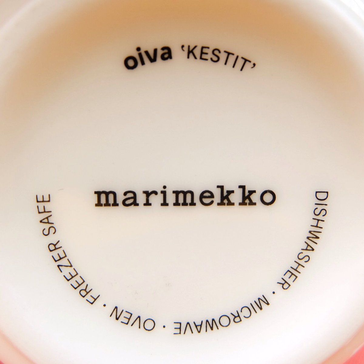 マリメッコ marimekko ＜Kestit＞マグカップ（イエロー×ブルー