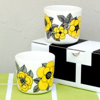 マリメッコ marimekko　＜Kestit＞コーヒーカップ2個セット（イエロー）