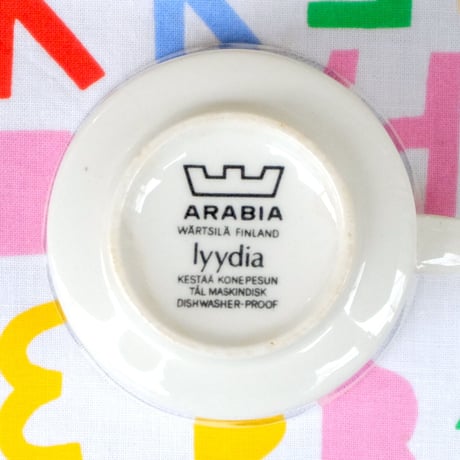 ARABIA アラビア　リューディア　コーヒーカップ＆ソーサー