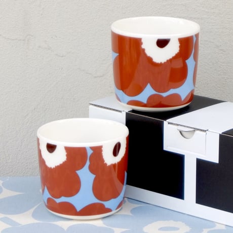 マリメッコ marimekko　＜Unikko＞コーヒーカップ2個セット（ブラウン）日本限定