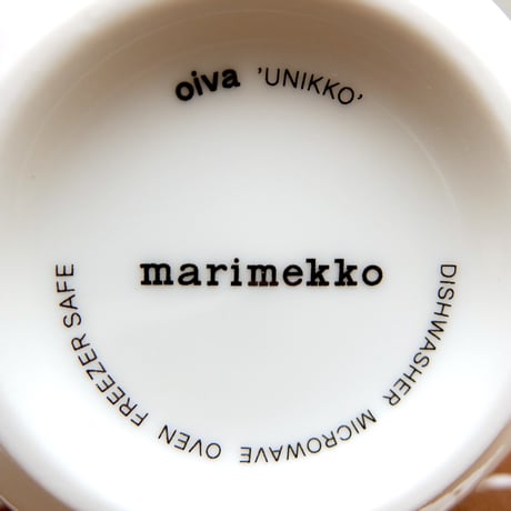 マリメッコ marimekko　＜Unikko＞コーヒーカップ2個セット（ライトグレー×ホワイト）