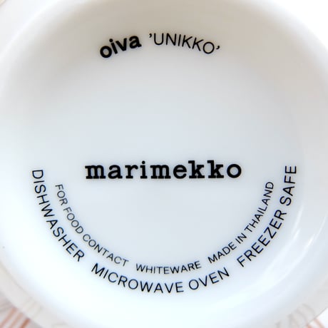 マリメッコ marimekko　＜Unikko＞コーヒーカップ2個セット（ライトグレー×えんじ）日本限定