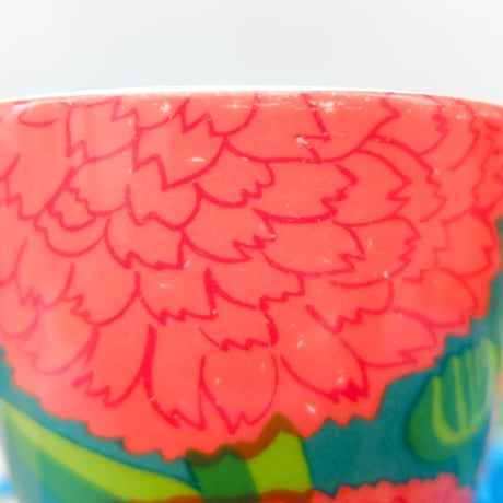 イッタラ Iittala × マリメッコ marimekko　＜Primavera＞マグカップ（レッド×グリーン）レアカラー