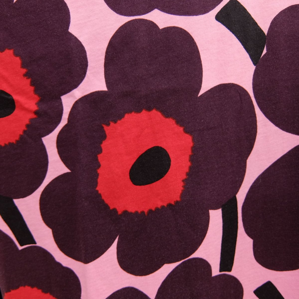 マリメッコ marimekko　＜Pieni Unikko＞七分袖ワンピース（ピンク）大きなサイズ