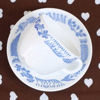 スティグ・リンドベリ Stig Lindberg　Medicinal Vaxter　カップ＆ソーサー（水色）