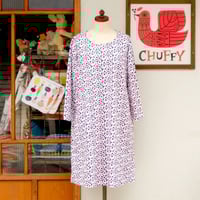 マリメッコ marimekko ＜Pieni Unikko＞七分袖ワンピース（オフ