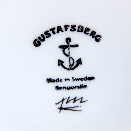 グスタフスベリ Gustavsberg X 鹿児島睦　ジュニ　カップ＆ソーサー（ブルー）新品