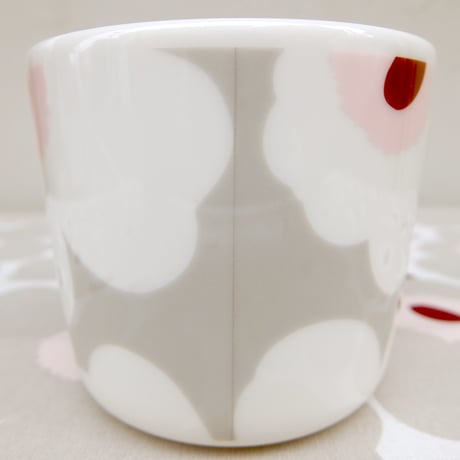 マリメッコ marimekko　＜Unikko＞コーヒーカップ2個セット（ホワイト×ライトグレー）日本限定