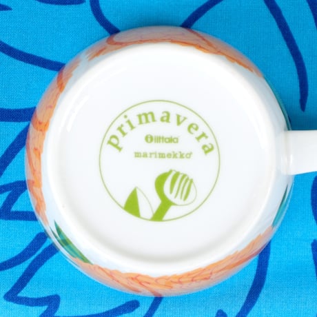 イッタラ Iittala × マリメッコ marimekko　＜Primavera＞カップ＆ソーサー（オレンジ）