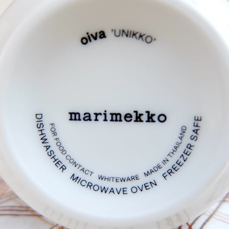 マリメッコ marimekko　＜Unikko＞マグカップ（ライトグレー×えんじ）日本限定