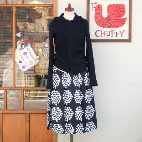 マリメッコ marimekko　＜Puketti＞スカート（ブラック）大きなサイズ