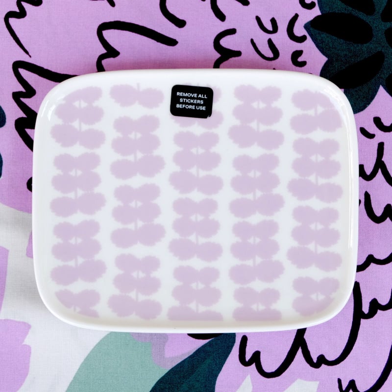 かず　ブラック＆ピンクセットmarimekko  コラボ手ぬぐい マリメッコ marimekko ＜Roopertti＞角プレート（ライトピンク）日本