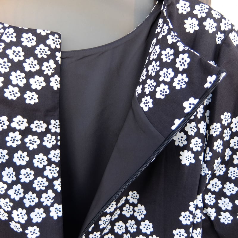 マリメッコ marimekko <Puketti>七分袖ワンピース(ブラック マリメッコ marimekko <Puketti>七分袖ワンピース(ブラック