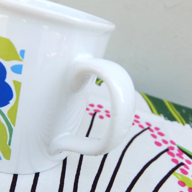 マリメッコ marimekko OLDマグカップ（ブルー花） | chuffy